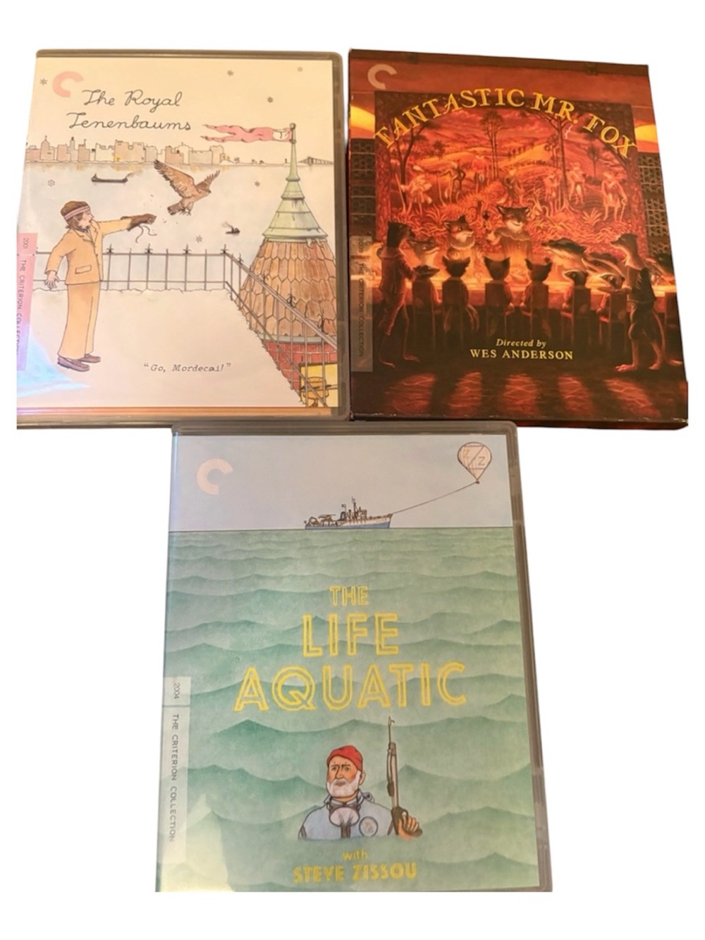 Criterion Movie bundle-The Life Aquatic, Fantastic Mr. Fox + Royal Tenenbaums